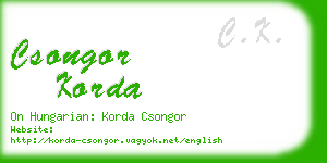 csongor korda business card